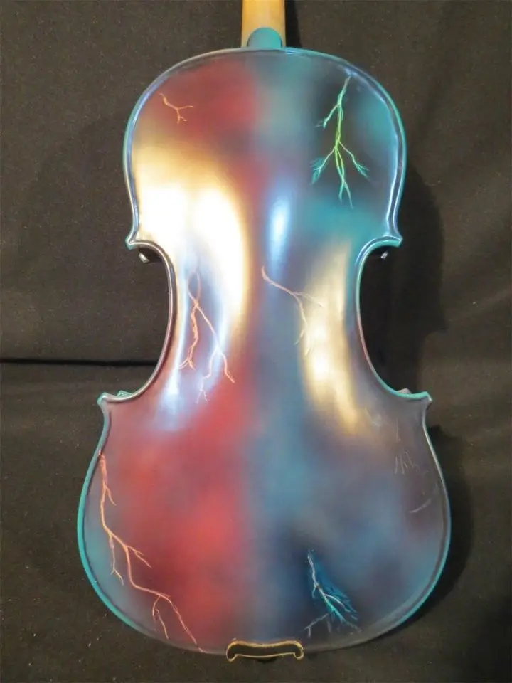 Hand made colorful electric & acoustic violin 4/4 solid wood