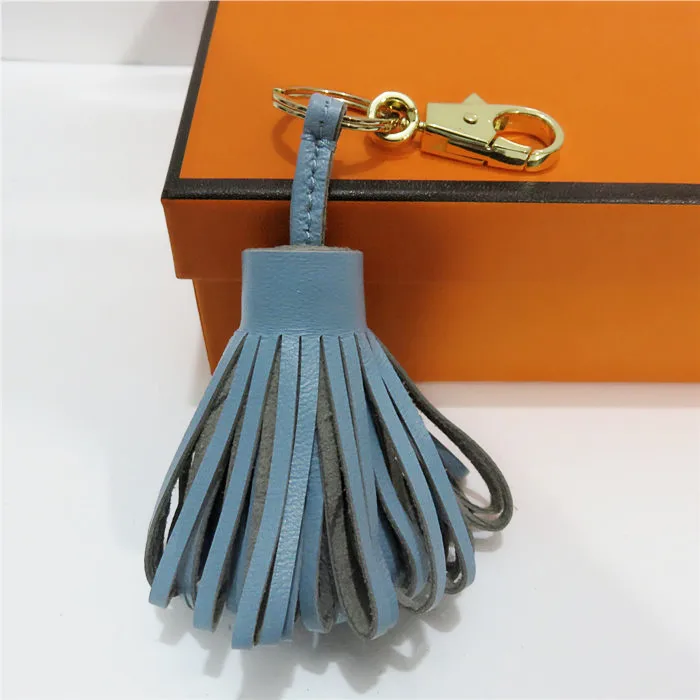 Luxury Designer Leather Tassel Keychain Mother Daughter Keyring Car Key Chains Women Bag Charm Keyholder Gift Porte Clef