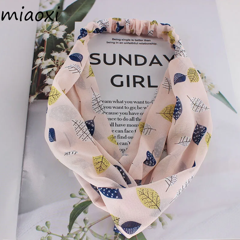 Top Fashion New Arrival Women Headbands Summer Floral Hairband For Girl Cross Hair Band Cute Hair Accessories Headwear