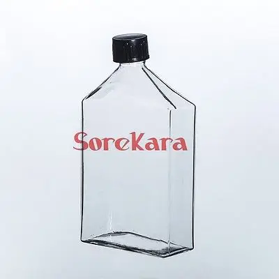 500ml Cell Tissue Glass Culture Flask With Bevel Screw cap Angled Neck  Lab Use