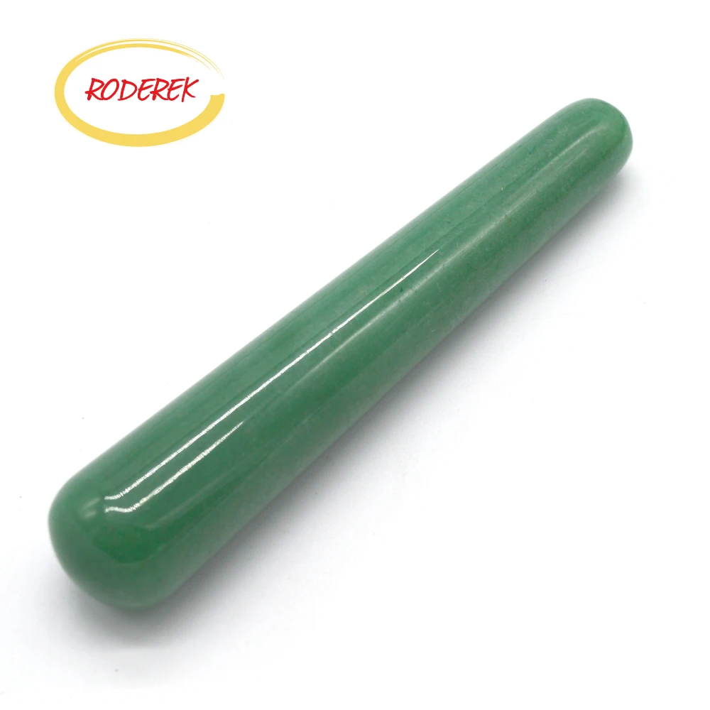 Massageador de jade natural, varinha de jade em tamanho pequeno para massagem muscular vaginal, pedra fria, saúde do corpo