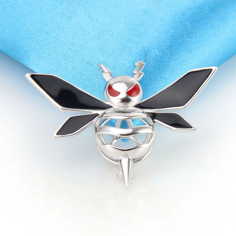 CLUCI 925 Sterling Silver Enamel Bumblebee Pendant For Women Pearl Necklace Dangerous Bumblebee Silver Cage Pendant SC290SB