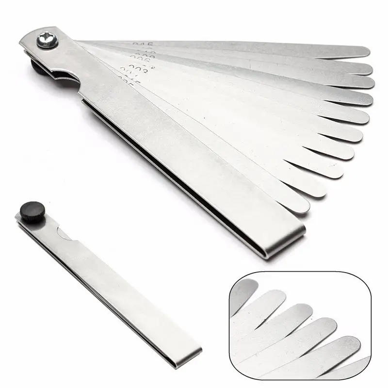 Medidor métrico de comprimento 17/20, ferramenta para medição de espessura e preenchimento de lâminas 0.02-1.00mm, 1 conjunto