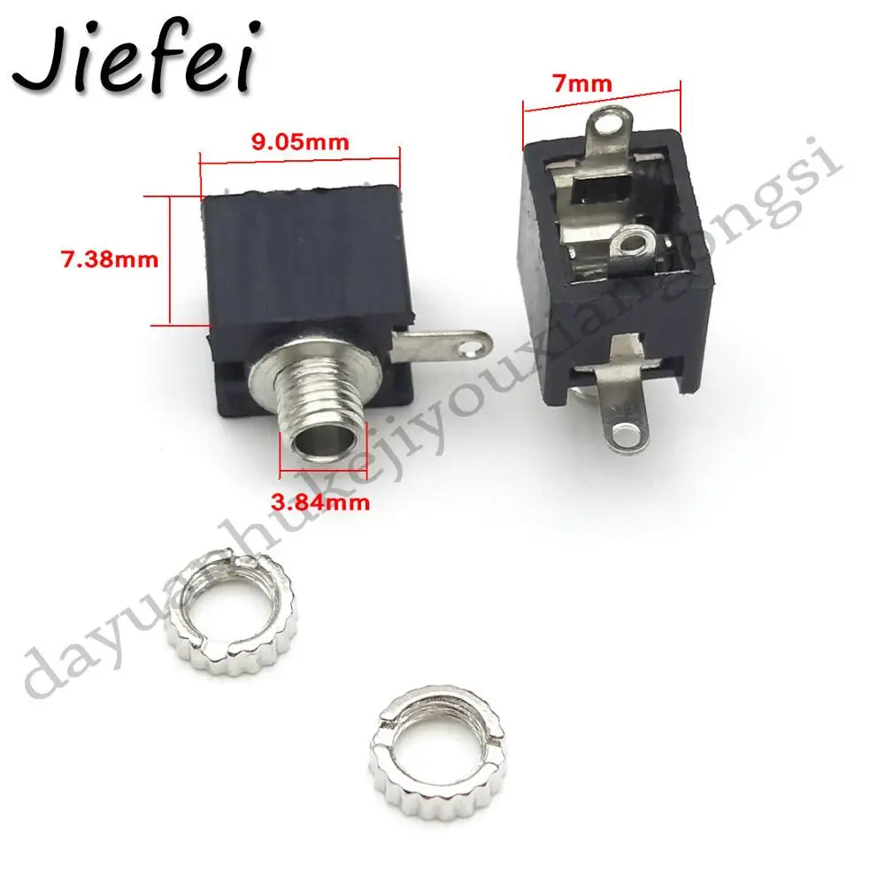 20pcs 2.5mm / 3.5mm PCB Female Audio Mount Jack Connector 3 Pin DIP Headphone Jack Socket Mono Channel Double Track Socket