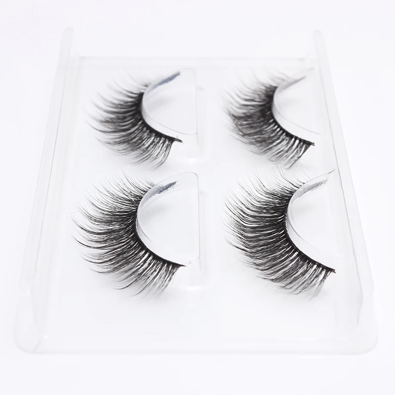 HBZGTLAD 2 pairs natural false eyelashes fake lashes long makeup 3d mink lashes eyelash extension mink eyelashes for beauty 758