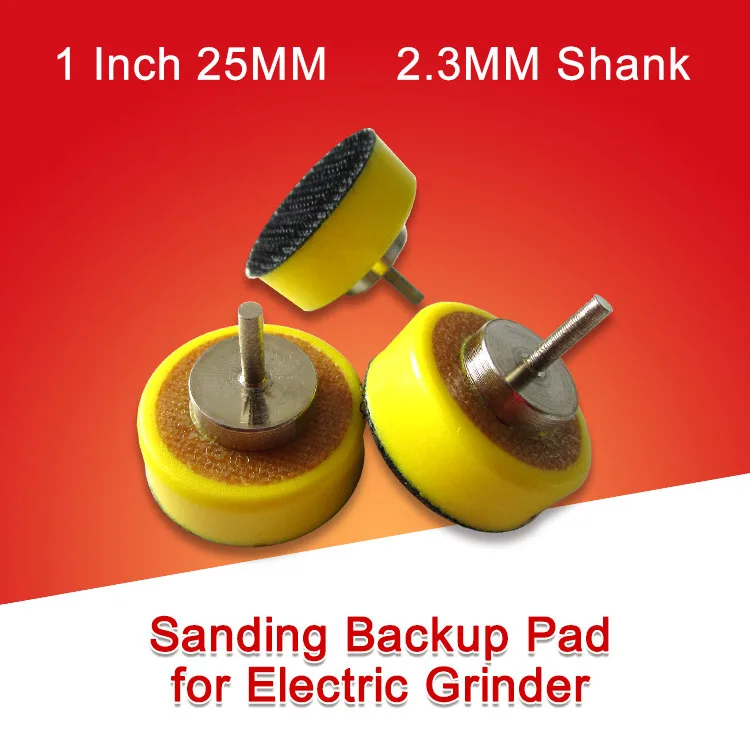 1 Inch 25mm Hook & Loop Backup Sanding Pad 2.35/3mm Shank or M6/M8 Thread Sander Backing Pad Drill Pad for Grinding Polishing