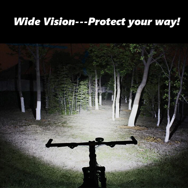 WasaFire 15000LM USB Bike Light LED Water Proof Headlight T6 Leds Cycling Lamp Lantern Flashlight With 9600mAh Battery + Charger