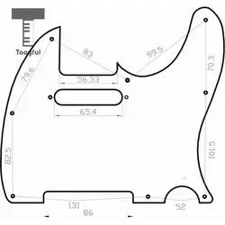 Tooyful High Quality White 3 Ply PVC Electric Guitar Pickguard for Telecaster Strat Style Replacement Electric Guitar Wholesales