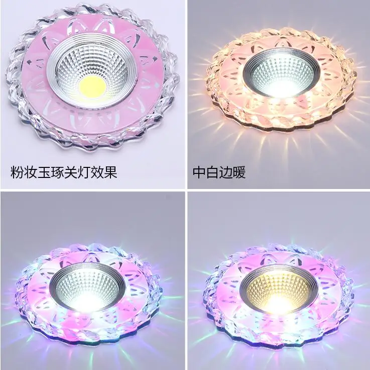 Heldere LED Downlight 3 w warm wit/wit wit/RGB Ronde LED Plafond Inbouwspot Licht 220 V -240 V