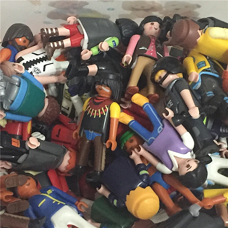 Figuras de acción de Playmobil, 5 piezas, Enfant Fille, Mini figuras militares de 3CM, 5CM y 7CM