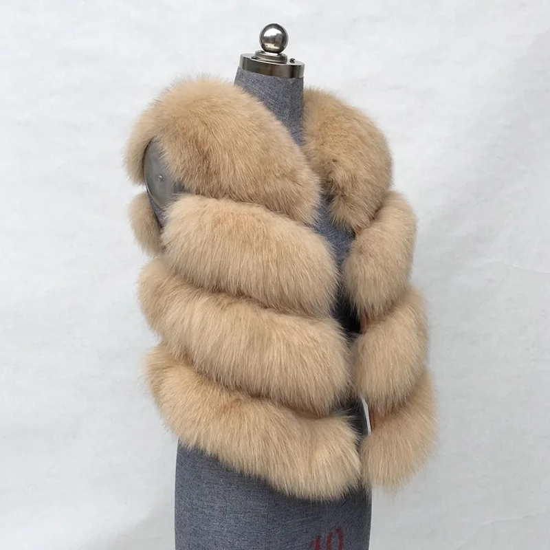 Natural Fur Coat Real Fur Coat Women 4 Rows Fur Jacket Real Fox Fur Coat Women 2022 Luxury Warm Clothes S-5XL