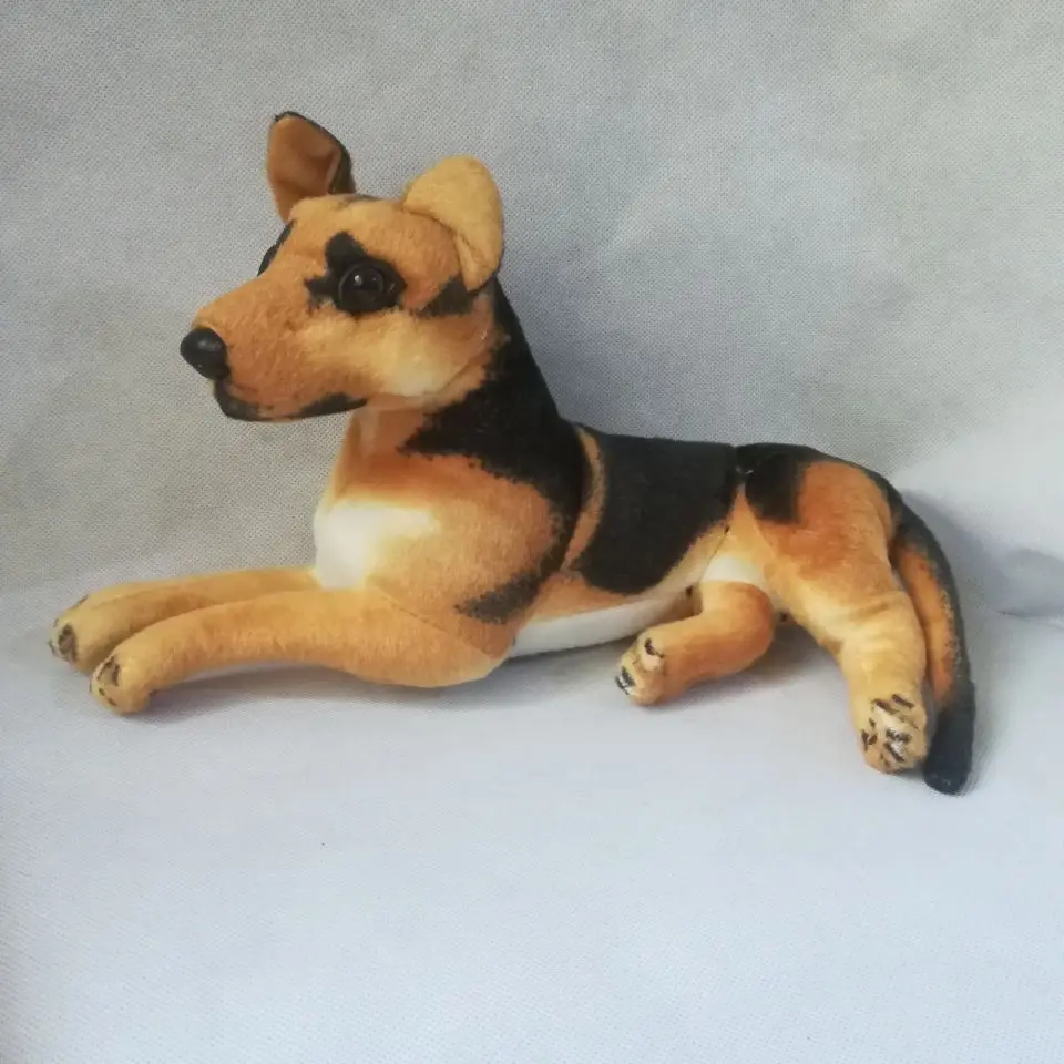 real life toy prone shepherd dog about 30cm plush toy birthday gift b0990