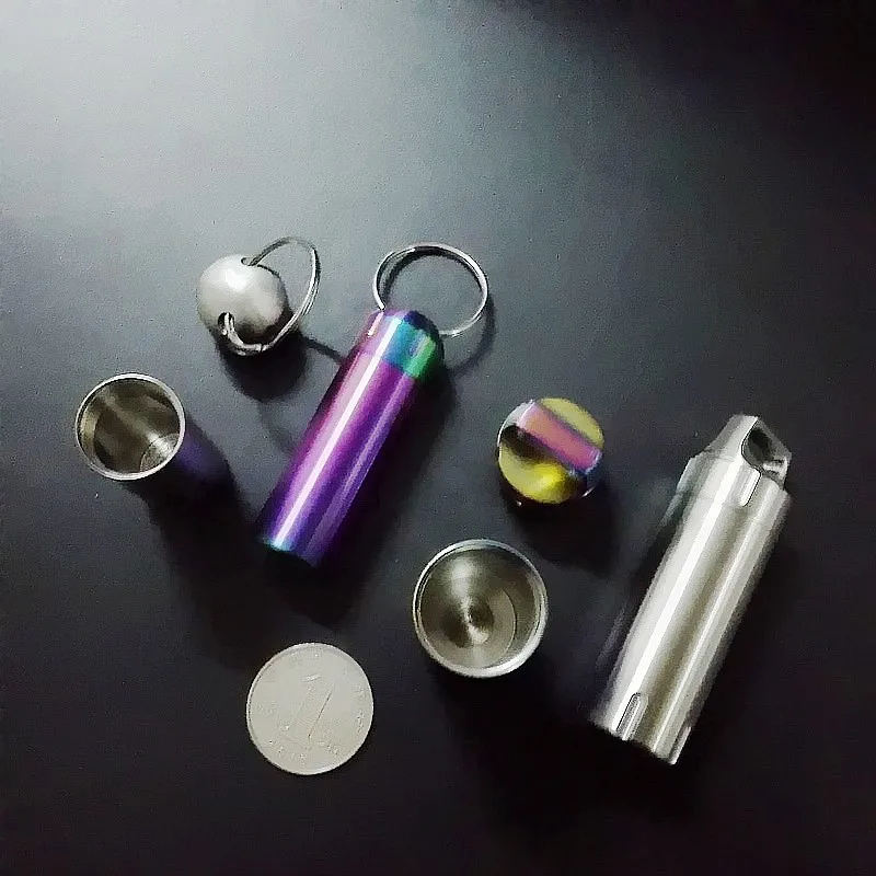 

304Stainless steel Waterproof warehouse Small Medicine Box Multifunctional Storage Sealed Tank EDC Outdoor Portable Pill Bottle