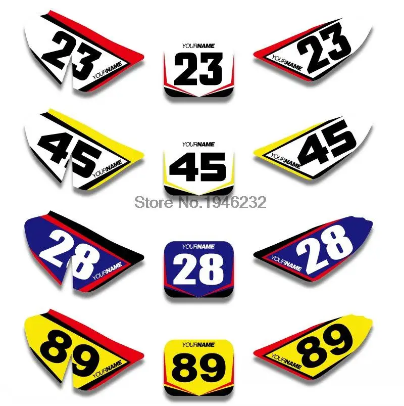 

NICECNC Custom Number Plate Background Graphics Sticker & Decal For Honda CRF50 CRF50F 2004 - 2012 2006 2008 2010 CRF 50 50F