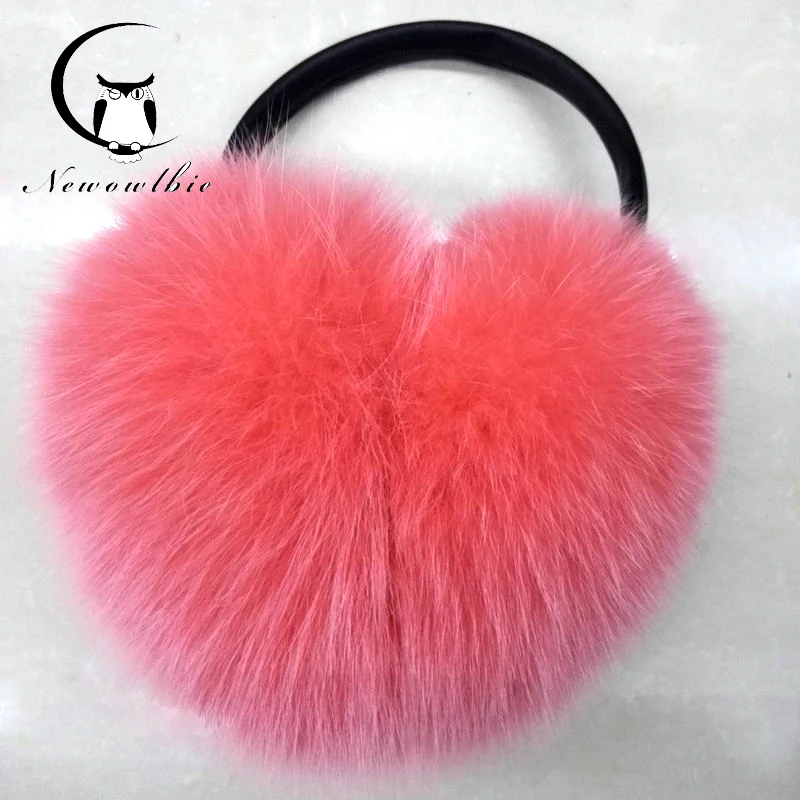 

Winter & Spring & Autumn Women Warm Fur Earmuffs Girl's Earlap Ultralarge real fox fur Hair Earflap Ladie's Plush Ear Muff