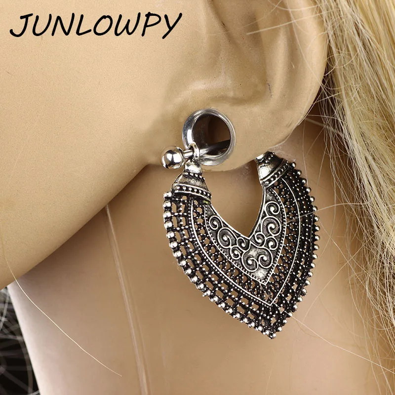 JUNLOWPY Dangle Ear Tunnel Piercing Kits Expander Woman Girl Punk Fashion Earring Flesh Tunnels and Plugs Stretcher Body