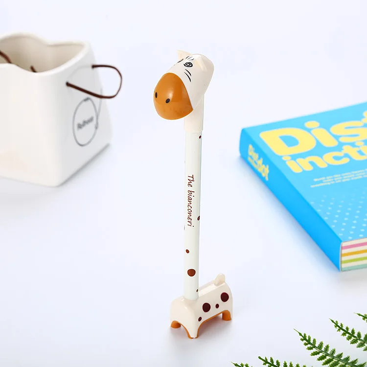 40 pcs Creative Cartoon Donkey Ballpoint Pen Learning Stationery Cute Student Giraffe Desk Office Hippos Signature Pen