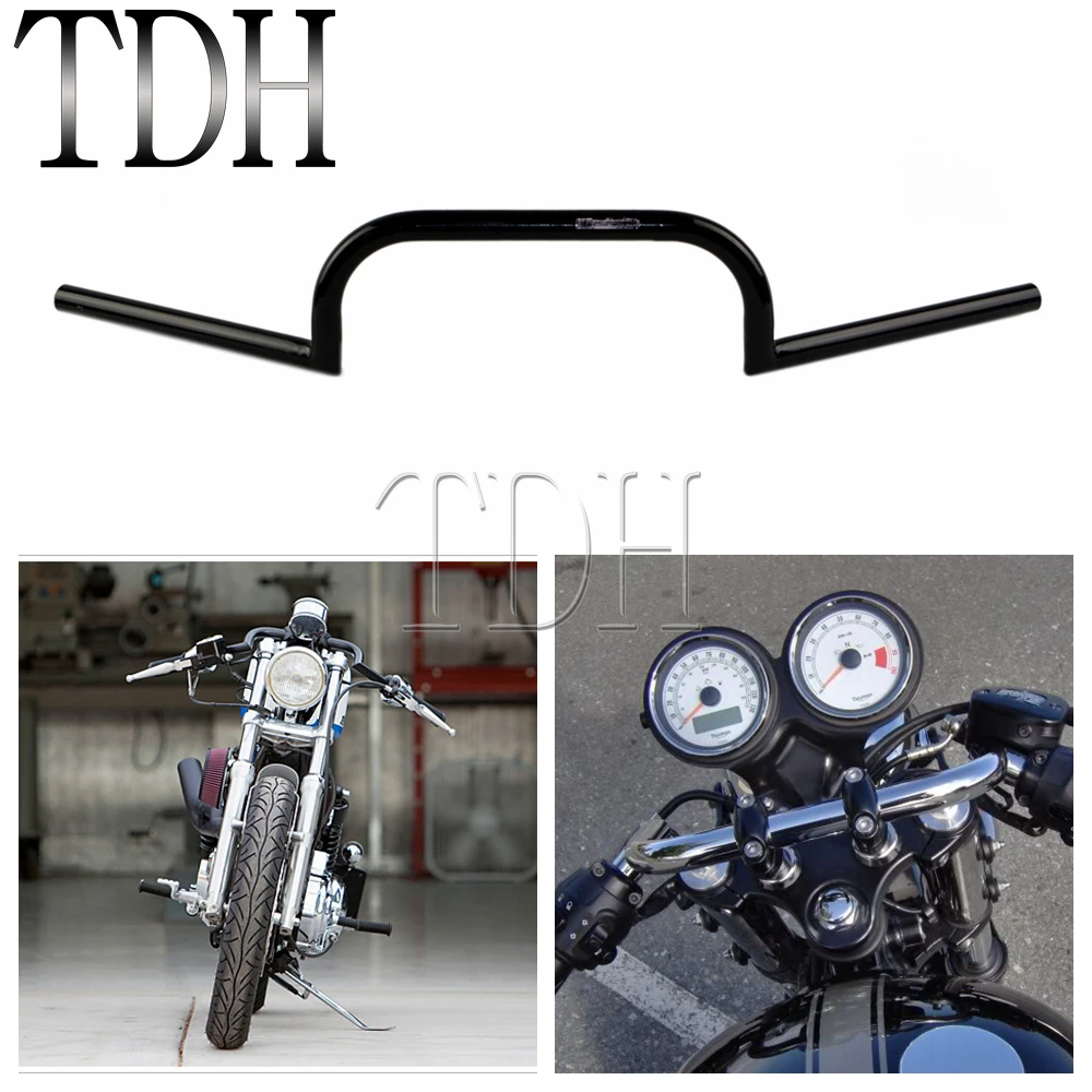 Classic Clubman Drop Bar Pullback Handlebar 22mm 25mm Universal For Cafe Racer Cruiser Bobber Chopper Scrambler GS450 GS550 650