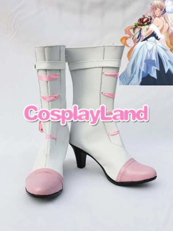 

Customize Boots Macorss Frontier Cosplay Sheryl Nome White Coplay Shoes Cosplay Costume Anime Party Shoes