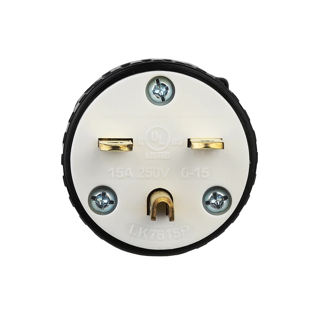 JORINDO NEMA 6-15P Male plug,15A 250V,NEMA 6-15P American Standard Industrial Plug,NEMA 6-15P US Standard 3 pin self-wiring plug