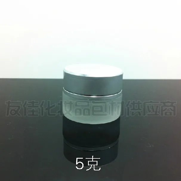 

50pieces/lot,5g clear frosted cream jar glass , nail polish glass jar or cream container,eye cream jar