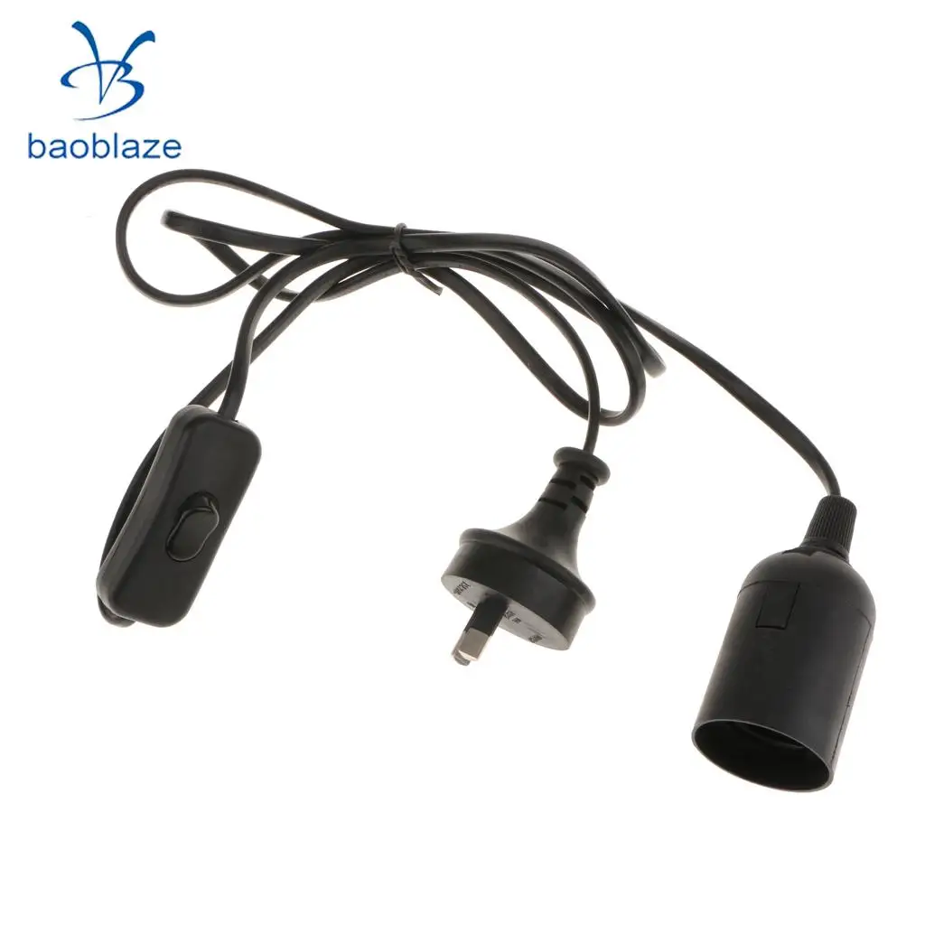 1.5m E27 Plug-In Hanging Pendant Light Lamp Bulb Socket to AU Plug-in Power Cable Adapter