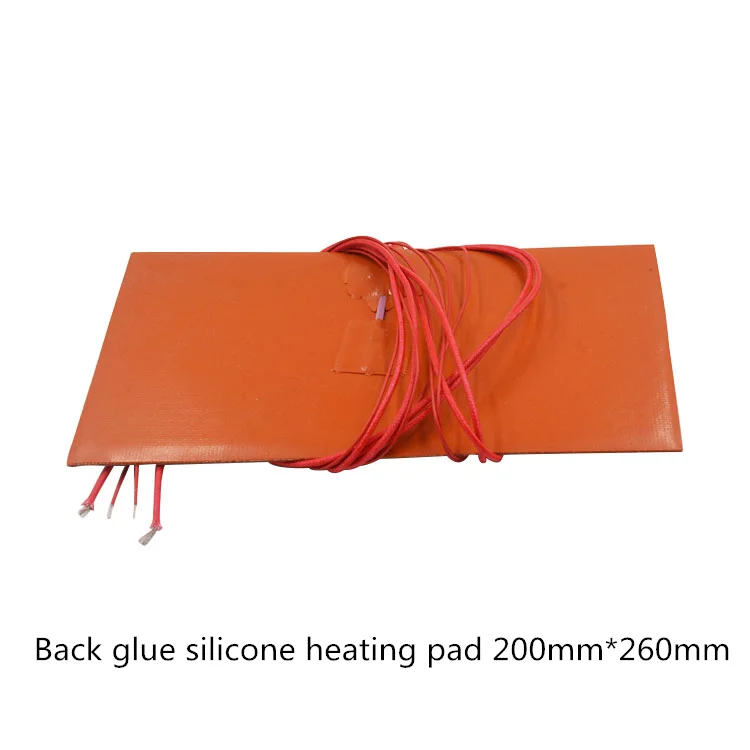

Silicone heating pad heater 200W 200mmx260mm for 3d printer heat bed 1pcs