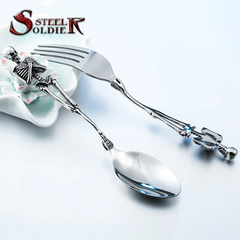 steel soldier fork and spoon amazing art work stainless steel high quality unique fashion handcraft