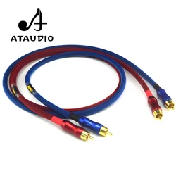 ATAUDIO 1 Pair Canare Hifi Rca Cable Hi-end 6N OFC 2RCA Male to 2RCA Male Cable