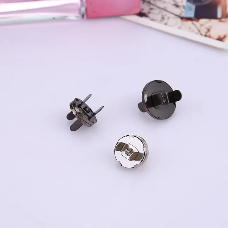 50pcs 4 colors to choose  Metal Magnet Button For Diy Bags Snaps Buttons Clasp Fastener Snap Button Sewing Accessories 14*3.5mm