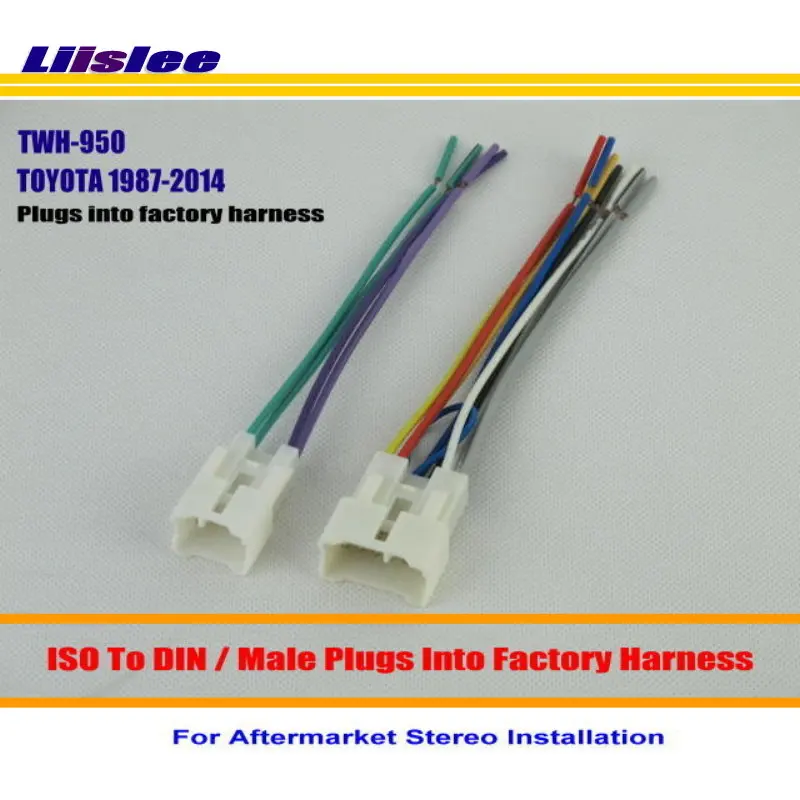 

For TOYOTA 1987-2014 Male ISO Radio Wire Cable Wiring Harness / Car Stereo Adapter Connector Plugs into Factory Harness