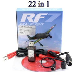 22in1 RC USB Flight Simulator Cable Upgraded 22 in 1 Simulator Support Realflight G7 Phoenix 5.0 AEROFLY FMS Series