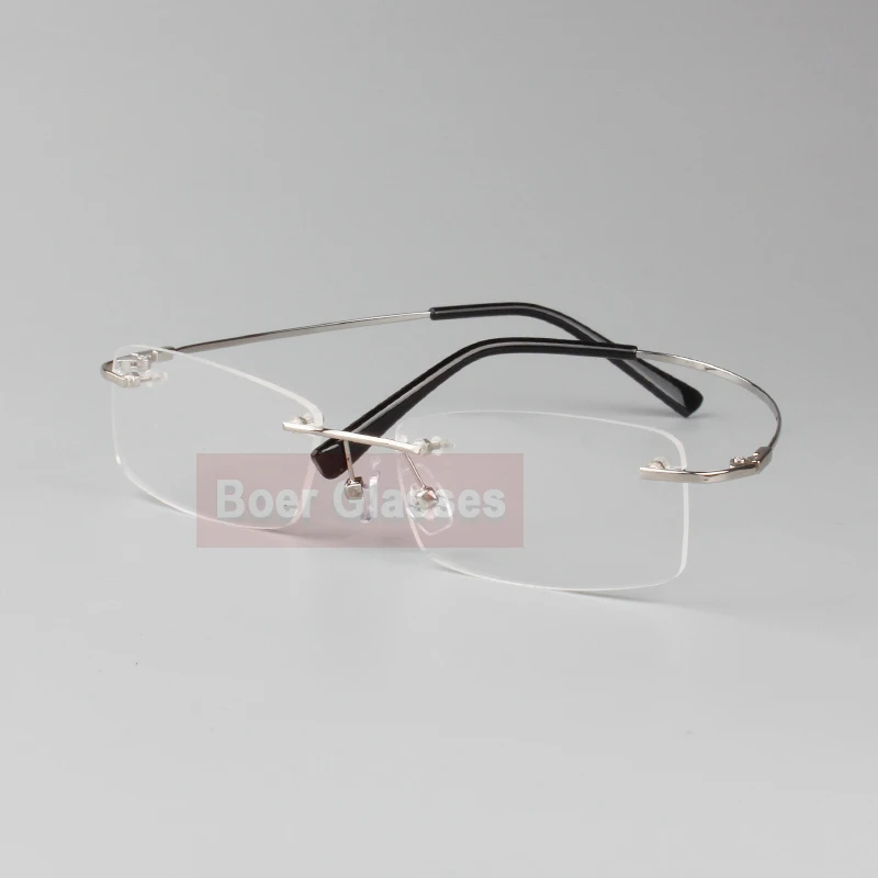 Rimless Glasses memory titanium flexible men's eyeglasses glasses prescription spectacle optical frame 8119 image 4