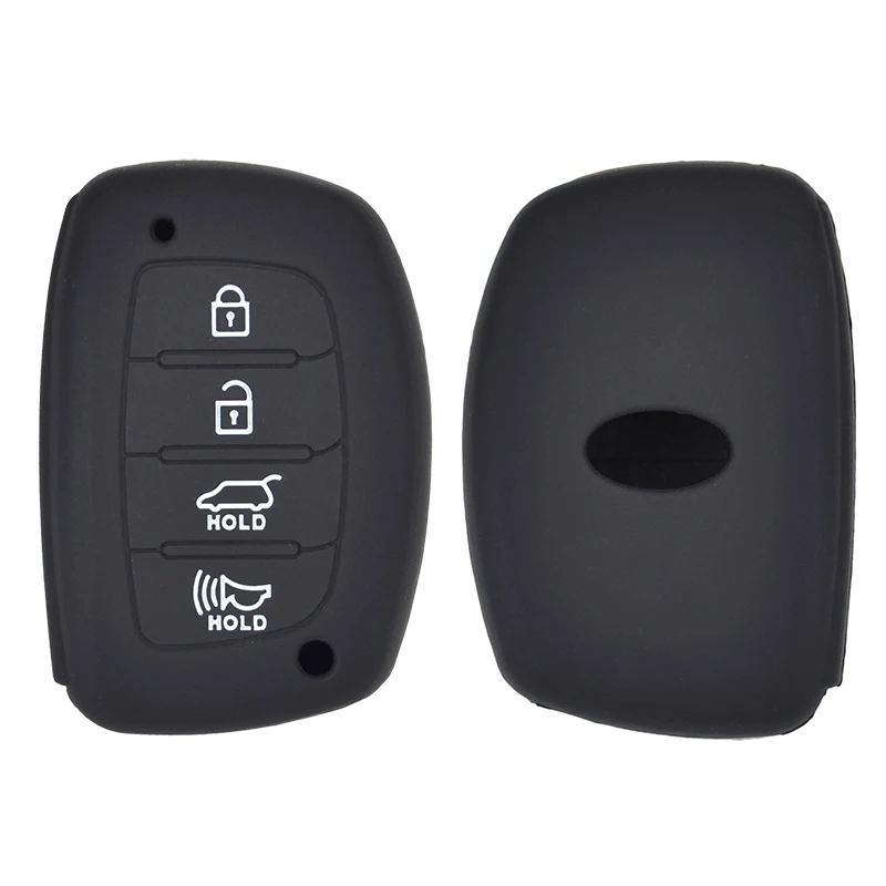 Silicone Key Case Cover For Hyundai Elantra Sonata Tucson i40 2014 2015 2016 2017 2018 Keyless Fob Shell Skin Holder Protector