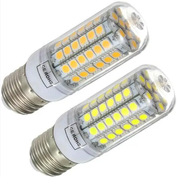 

Wholesale SMD5050 E27 LED lamp 220V 27/30/48/56/69leds Warm white/Cold white e27 led bulb 5050 chandelier spot candle lights