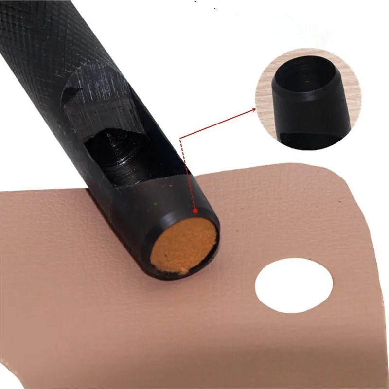 Round Steel Leather Craft Hollow Hole Punch Tool, Cutter for Belt Strap, Waist, Watch Band, Plastic Wood, DIY Puncher, 1-10mm