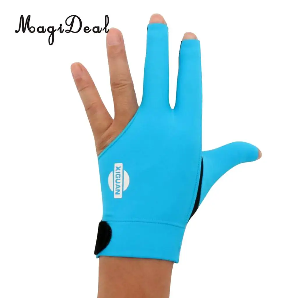 

MagiDeal 3-Finger Professional Elastic Left Hand Snooker Pool Cue Billiard Glove for Funny Indoor Billiard Table Game Supplies