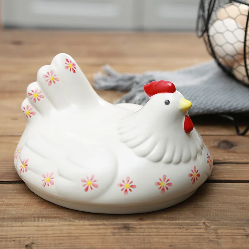 Ceramic Egg Basket decoration basket crafts hand painted ornaments gift egg tray