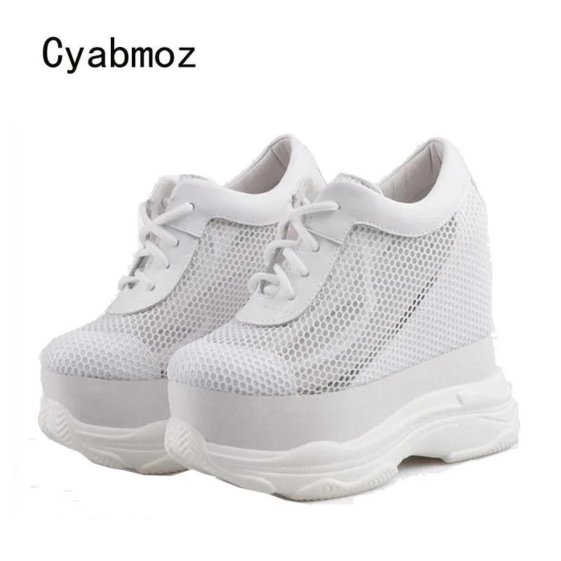 Cyabmoz Summer Women height increasing Shoes Platform High heels Sneakers Woman Pumps Party Shoes Tenis feminino Zapatos mujer