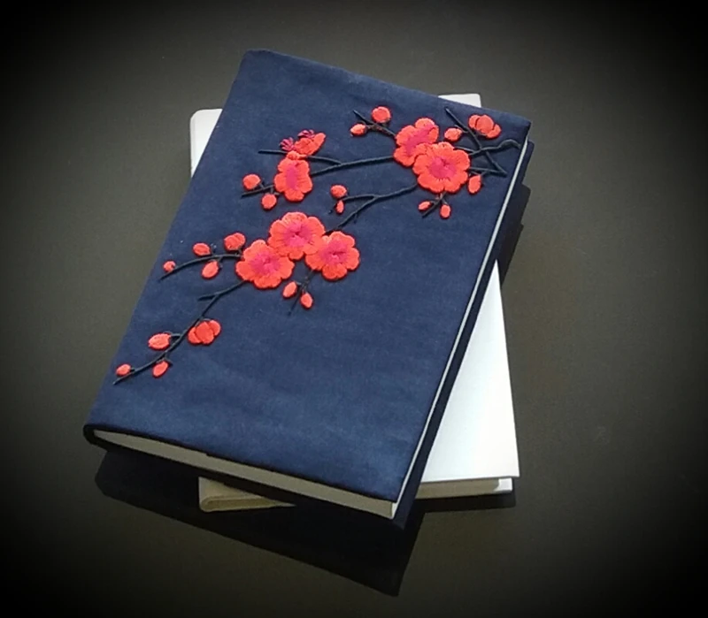 1 Piece Embroidery Plum Flower Embroidery Patches For DIY Iron Patches for Clothing Flower Glue Sticker for Dress for Book