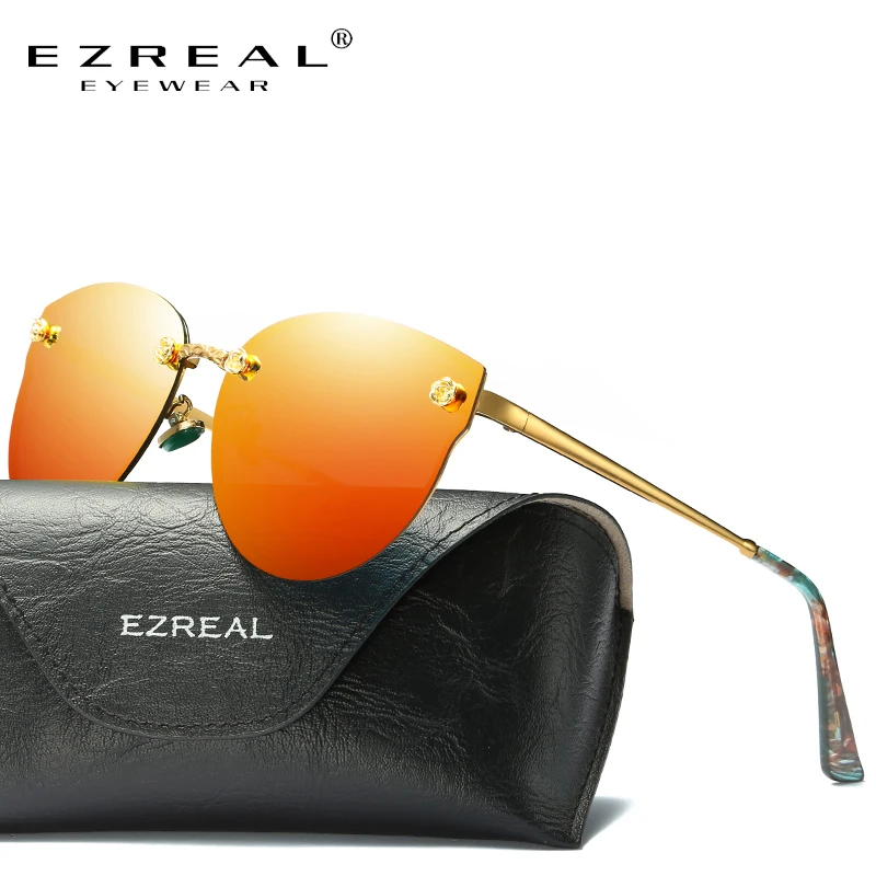 

EZREAL Fashion Brand Designer Women Polarized Sunglasses Classic Brand Designer Shades Metal Frame Luxury Sunglasses 382