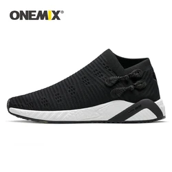 ONEMIX najnowsze buty na codzień unisex styl narodowy wygodne dzianiny wampira Slip-On trampki mokasyny męskie lekkie buty do chodzenia mieszkania