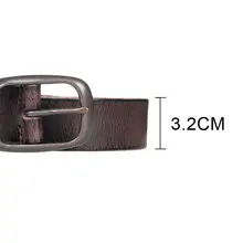 Men's Cowhide Leather Belt Vintage Style #3