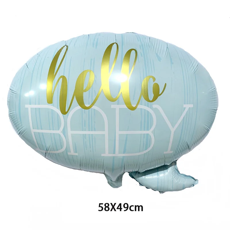 1pcs 58*49cm Hello Baby Balloons Foil Balloons Baby Boy Girl Happy Wedding Birthday Party Decorations Baby Shower Toy globos