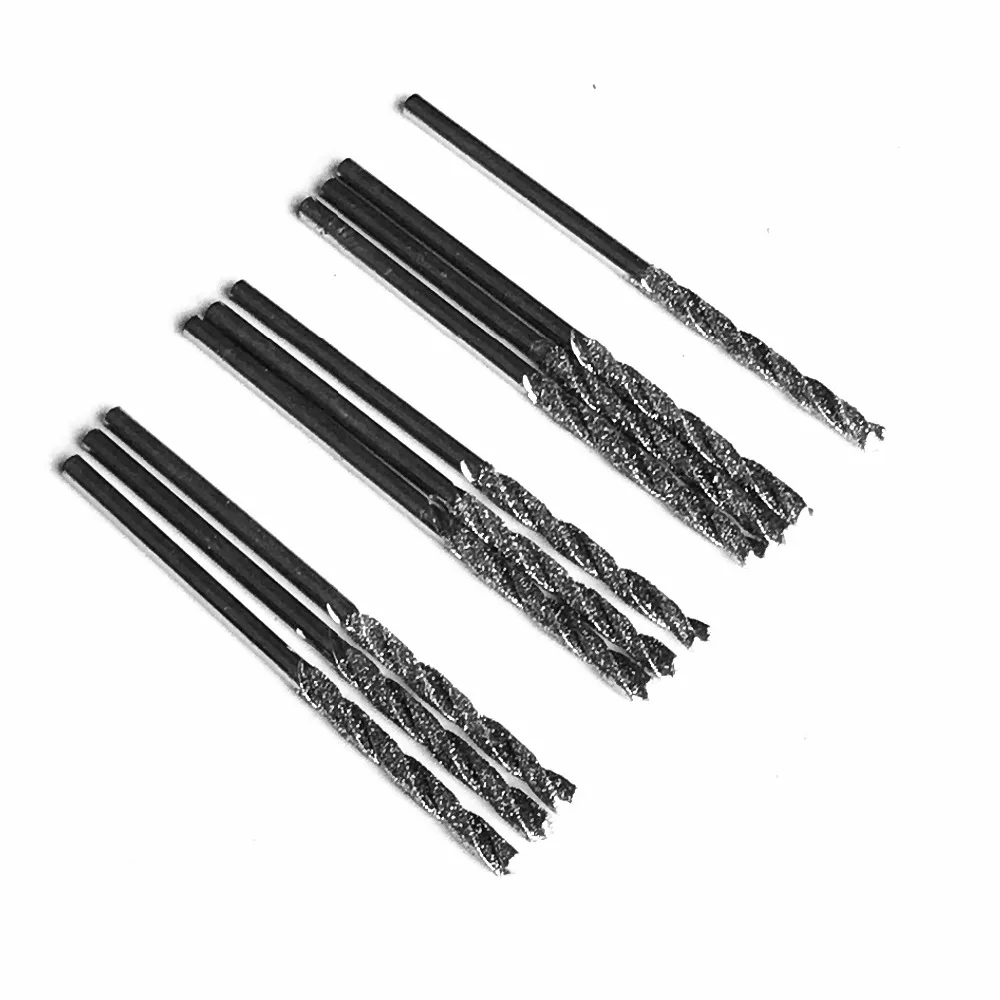 

On Sale Of 10pcs/set 0.8-3.0mm Od Diamond Jade Drill Bits Agate Jewelry Diamond Drill Needle For Jade Agate Hole Opening