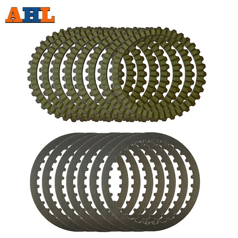 AHL Clutch Plates & Steel Plates Friction Discs Green For Harley XL883 2004-2008 XL1200 SPORTSTER 1991-2011 XL1200X 2010-2015