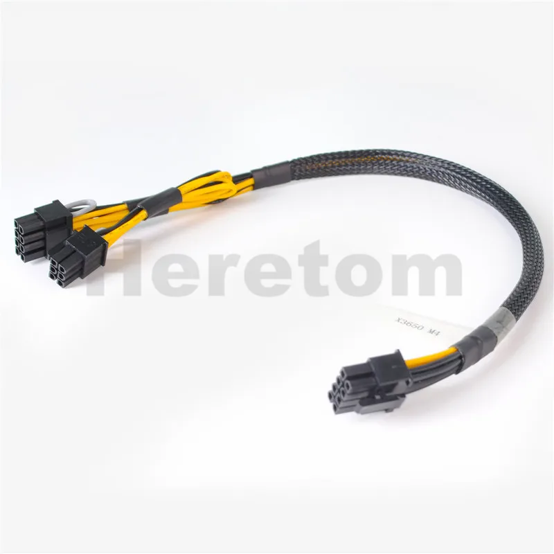 New 8pin to 6+8pin GPU Video Card Power Adapter Cable 35CM For IBM X3650 M4 M5 and GPU Video Card