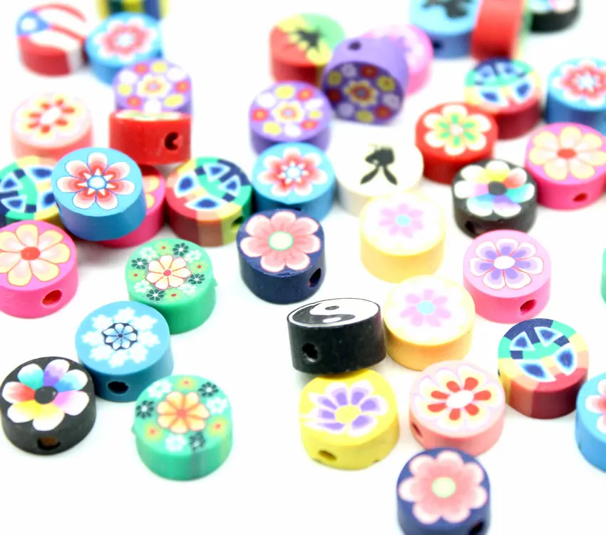 700 pcs 10mm Handmade Polymer Clay Beads Muti Colors Beading DIY jewelry flower moon star etc. Polymer Clay Beads