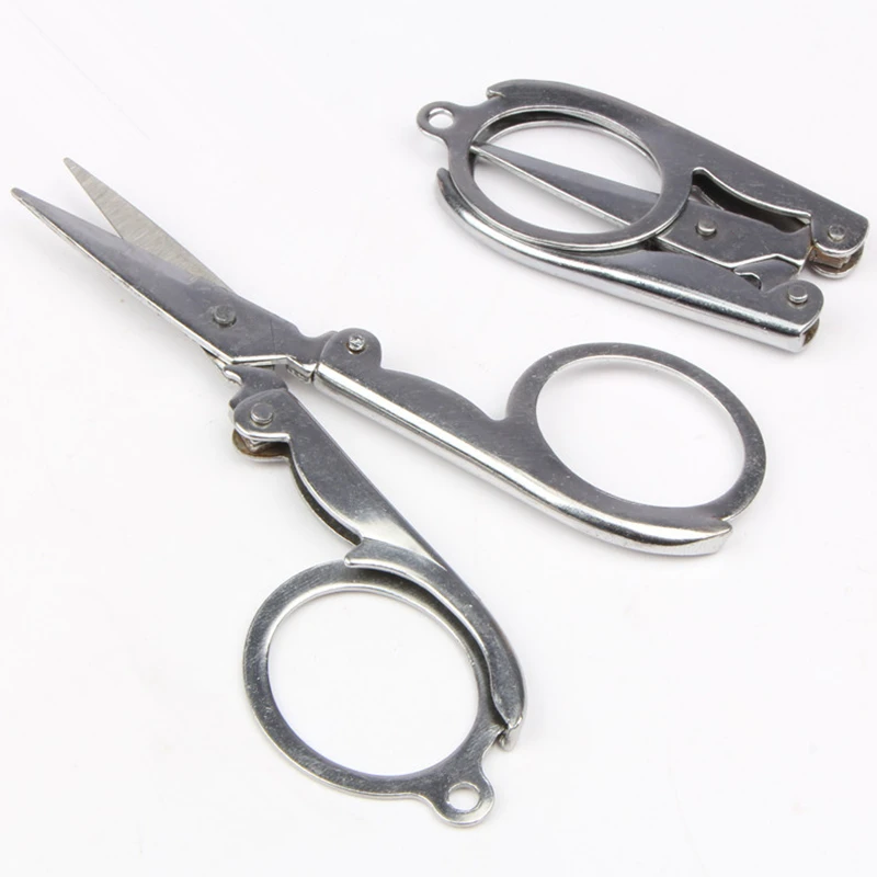 Office scissors Portable Folding Scissors Mini Folding Travel Scissors Handmade paper Silver steel Scissors