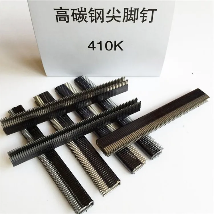 

410K 4800pcs High carbon steel Nail Apex foot Narrow For Iron woven rattan aluminum tube, Metal screen window